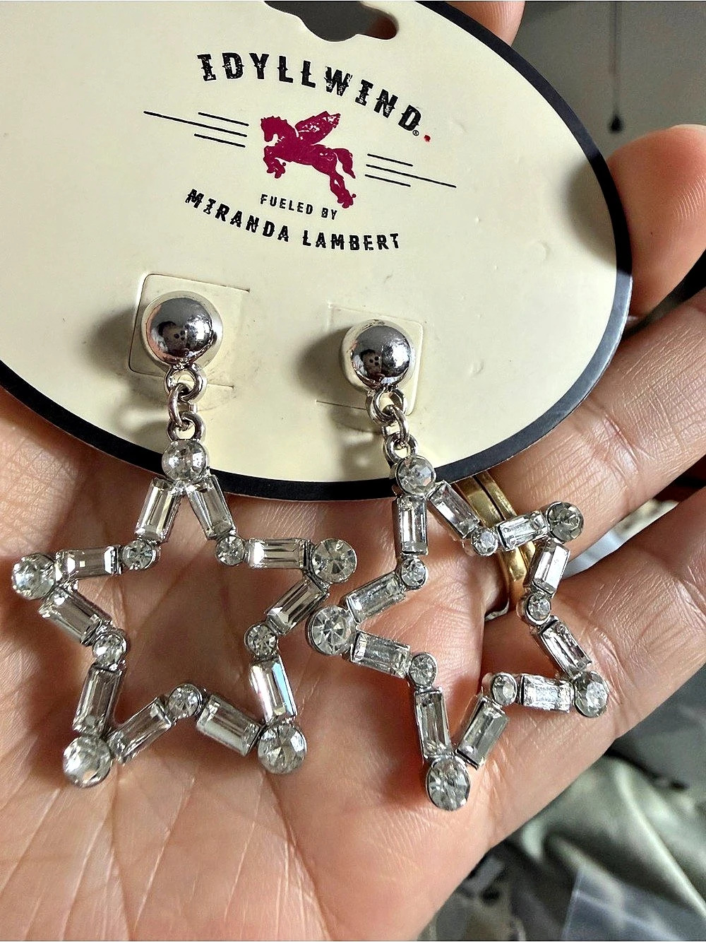 Idyllwind Star Earrings Silver NWT